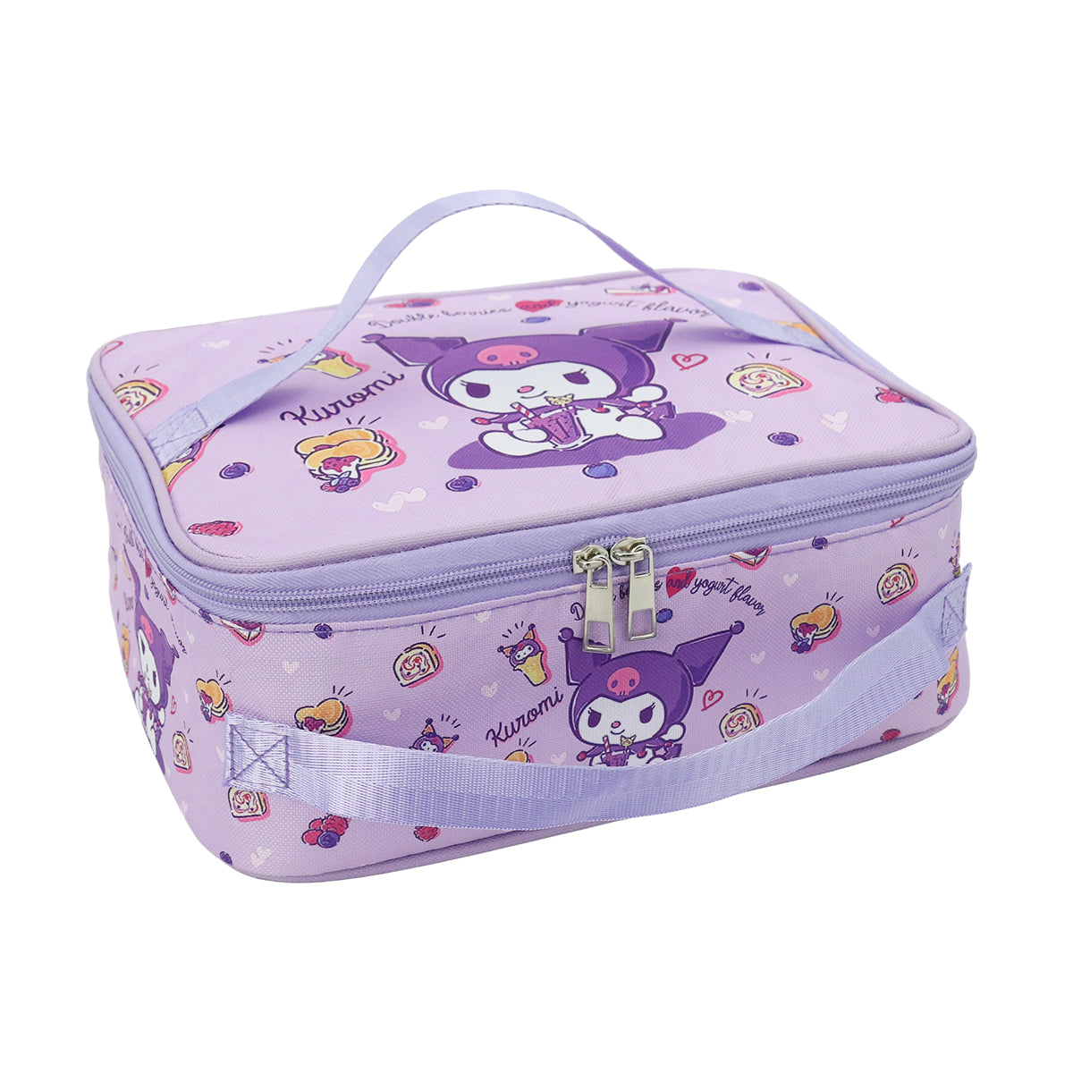 HANNEA Kuromi Bento Box Bag Insulation Lunch Bag Food Container Bag Dual Handle Design Waterproof Zipper Lunch Box Pouch Students Kids Lunch Box Bag Picnic Food Bag, 11.4''x8.3''x3.9'' HANNEA Kuromi Bento Box Bag Insulation Lunch Bag Food Container Bag Dual Handle Design Waterproof Zipper Lunch Box Pouch Students Kids Lunch Box Bag Picnic Food Bag, 11.4''x8.3''x3.9''